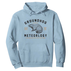 Groundhog Meteorology Hoodie Estd 1887 Accurate 50 Percent Of The Time Woodchuck TS02 Light Blue Print Your Wear