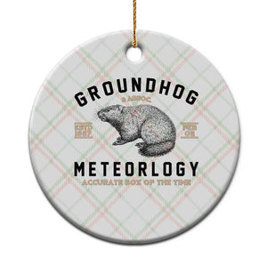 Groundhog Meteorology Ceramic Ornament Estd 1887 Accurate 50 Percent Of The Time Woodchuck TS02 1pc Christmas Plaid Print Your Wear
