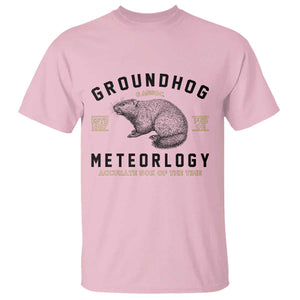 Groundhog Meteorology T Shirt Estd 1887 Accurate 50 Percent Of The Time Woodchuck TS02 Light Pink Print Your Wear