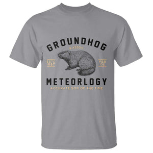 Groundhog Meteorology T Shirt Estd 1887 Accurate 50 Percent Of The Time Woodchuck TS02 Sport Gray Print Your Wear