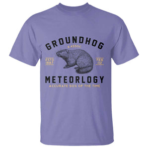 Groundhog Meteorology T Shirt Estd 1887 Accurate 50 Percent Of The Time Woodchuck TS02 Violet Print Your Wear