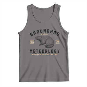 Groundhog Meteorology Tank Top Estd 1887 Accurate 50 Percent Of The Time Woodchuck TS02 Deep Heather Print Your Wear