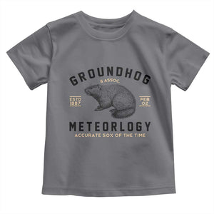 Groundhog Meteorology Toddler T Shirt Estd 1887 Accurate 50 Percent Of The Time Woodchuck TS02 Charcoal Print Your Wear