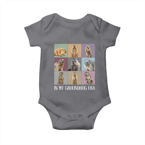 In My Groundhog Era Baby Onesie Funny Woodchuck TS02 Charcoal Print Your Wear