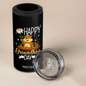 Happy Groundhog Day 4 in 1 Can Cooler Tumbler Punxsutawney Phil Groundhog Lover TS02 Print Your Wear