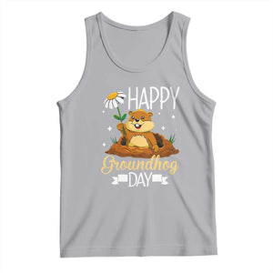 Happy Groundhog Day Tank Top Punxsutawney Phil Groundhog Lover TS02 Athletic Heather Print Your Wear