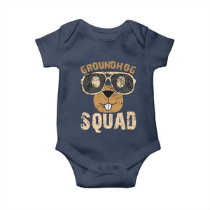 Groundhog Squad Baby Onesie Cute Woodchuck Happy Groundhog Day TS02 Navy Print Your Wear