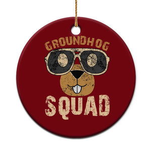 Groundhog Squad Ceramic Ornament Cute Woodchuck Happy Groundhog Day TS02 1pc Red Print Your Wear