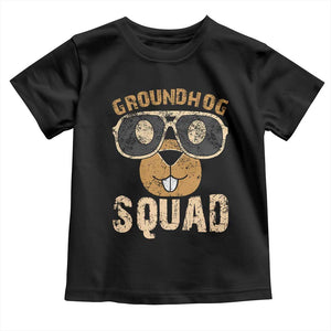 Groundhog Squad Toddler T Shirt Cute Woodchuck Happy Groundhog Day TS02 Black Print Your Wear