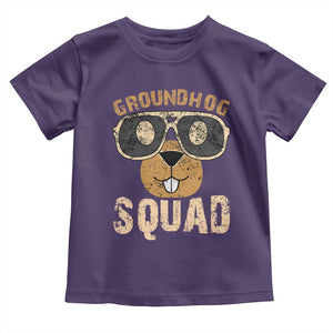Groundhog Squad Toddler T Shirt Cute Woodchuck Happy Groundhog Day TS02 Purple Print Your Wear