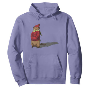 Groundhog Shadow Hoodie Funny Woodchuck Ground Hog Meteorlogy TS02 Violet Print Your Wear