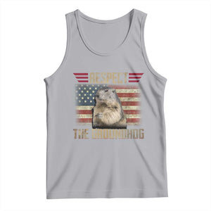 Groundhog Meteorology Tank Top Respect The Groundhog Woodchuck Photo GroundHog Day TS02 Athletic Heather Print Your Wear