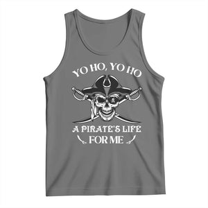 Funny Pirate Skull Tank Top Yo Ho Life For Me Buccaneer Freebooter TS02 Black Heather Print Your Wear