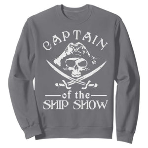 Funny Pirate Sweatshirt Captain Ship Show Boater Boating Captain TS02 Charcoal Print Your Wear