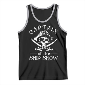 Funny Pirate Tank Top Captain Ship Show Boater Boating Captain TS02 Black Athletic Heather Print Your Wear