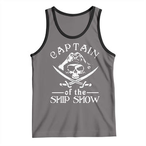 Funny Pirate Tank Top Captain Ship Show Boater Boating Captain TS02 Deep Heather Black Print Your Wear