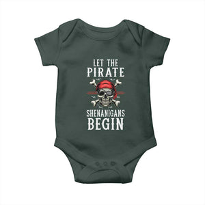 Let The Pirate Shenanigans Begin Baby Onesie Pirate Skull TS02 Print Your Wear