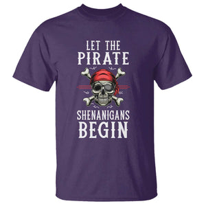 Let The Pirate Shenanigans Begin T Shirt Pirate Skull TS02 Purple Print Your Wear