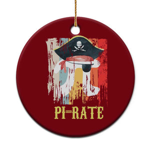 Funny Pi-rate Ceramic Ornament Pi Day Math Geek Pirate Lover TS02 1pc Red Print Your Wear