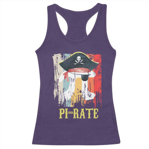 Funny Pi-rate Racerback Tank Top Pi Day Math Geek Pirate Lover TS02 Purple Print Your Wear