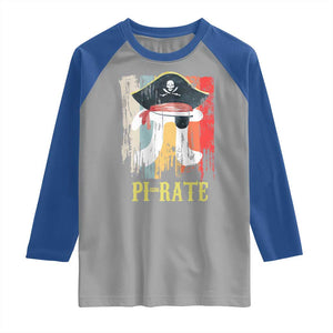Funny Pi-rate Raglan Shirt Pi Day Math Geek Pirate Lover TS02 Sport Gray Royal Print Your Wear