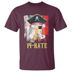 Funny Pi-rate T Shirt Pi Day Math Geek Pirate Lover TS02 Maroon Print Your Wear