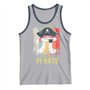 Funny Pi-rate Tank Top Pi Day Math Geek Pirate Lover TS02 Athletic Heather Navy Print Your Wear
