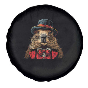 Cute Groundhog Spare Tire Cover Woodchuck Day Animal Lover TS02 Print Your Wear
