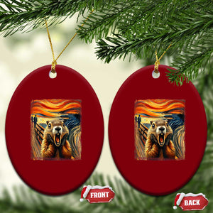 Funny Scream Groundhog Ceramic Ornament Woddchuck Day TS02 Print Your Wear