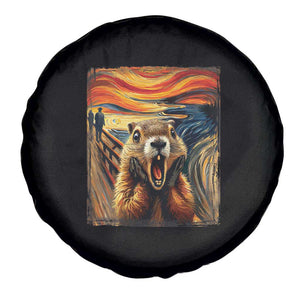 Funny Scream Groundhog Spare Tire Cover Woddchuck Day TS02 Print Your Wear