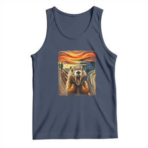 Funny Scream Groundhog Tank Top Woddchuck Day TS02 Navy Print Your Wear