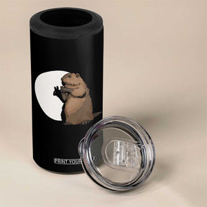 Groundhog Shadow Meteorlogy 4 in 1 Can Cooler Tumbler Woodchuck Puppet Funny Gift TS02 Print Your Wear