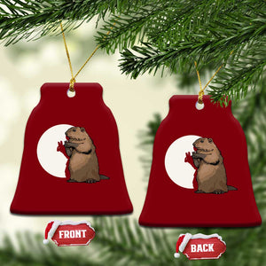 Groundhog Shadow Meteorlogy Ceramic Ornament Woodchuck Puppet Funny Gift TS02 Print Your Wear