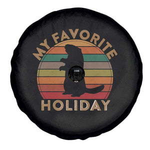 Groundhog Day Spare Tire Cover My Favorite Holiday Ground Hog Shadow Retro Sunset TS02 Print Your Wear