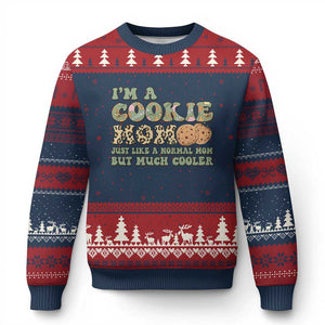 Funny Scout Girl Mom Ugly Christmas Sweater I'm A Cookie Mom Cookie Dealer Troop Leader TS02 Navy Red Print Your Wear