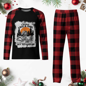 Scout Girl Plaid Pajama Set I Scout Like A Girl Try To Keep Up Hiking Camping Scouting Lovers TS02 Buffalo Plaid Print Your Wear