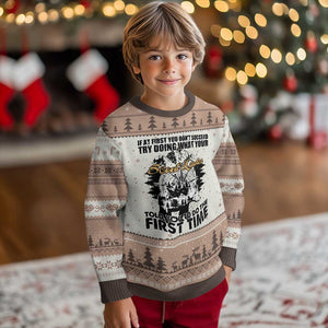 Funny Scouting Adventure Ugly Christmas Sweater Doing What Your Scout Leader Told You To Do Camping Compass TS02 Mocha Mousse Print Your Wear