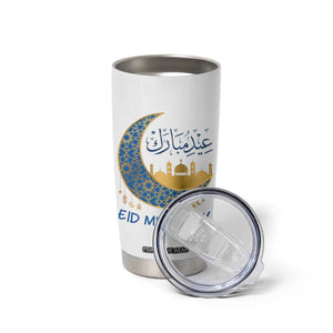Eid Mubarak Crescent Moon Mosque Tumbler Cup Arabic Calligraphy Islamic Celebration Gift TS02 Print Your Wear