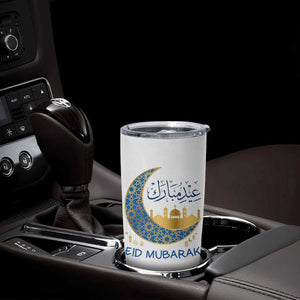 Eid Mubarak Crescent Moon Mosque Tumbler Cup Arabic Calligraphy Islamic Celebration Gift TS02 Print Your Wear