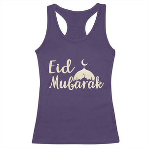 Eid Mubarak Mosque Silhouette Racerback Tank Top Islamic Holiday Celebration TS02 Purple Print Your Wear