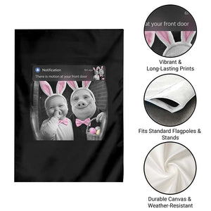 Funny Easter AI Baby with John Pork Meme Garden Flag There Is Motion at Your Front Door Notification Humor TS02 Print Your Wear