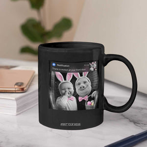 Funny Easter AI Baby with John Pork Meme Coffee Mug There Is Motion at Your Front Door Notification Humor TS02 Print Your Wear