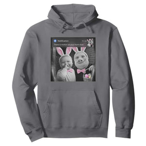 Funny Easter AI Baby with John Pork Meme Hoodie There Is Motion at Your Front Door Notification Humor TS02 Charcoal Print Your Wear