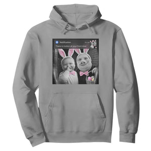 Funny Easter AI Baby with John Pork Meme Hoodie There Is Motion at Your Front Door Notification Humor TS02 Sport Gray Print Your Wear