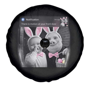 Funny Easter AI Baby with John Pork Meme Spare Tire Cover There Is Motion at Your Front Door Notification Humor TS02 Print Your Wear