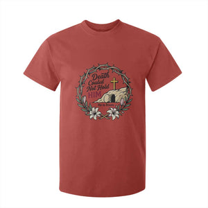 Death Could Not Hold Him Jesus Christian Easter T Shirt For Kid He Is Risen Faith Message TS02 Red Print Your Wear