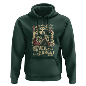 Patriot Day Hoodie We Will Never Forget American Memorial Patriotic TS02 Dark Forest Green Print Your Wear