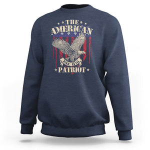Patriotic Eagle Sweatshirt The American Patriot Est 1776 US Flag TS02 Navy Print Your Wear