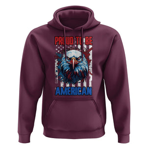 Patriotic Eagle Hoodie Proud To Be American US Pride 4th of July Flag TS02 Maroon Print Your Wear