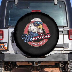Patriotic American Eagle Spare Tire Cover Merica Since 1776 Freedom Tour 4th of July Independence Day TS02 No hole Black Print Your Wear